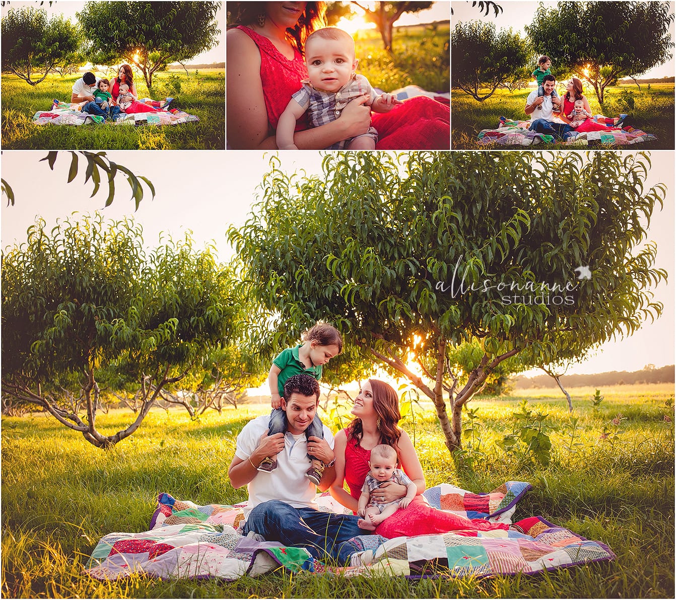 Burberry, peach orchards, AllisonAnne Studios, First Year Journey Package, returning customers, brothers, family, love, Hammonton, best family photographer