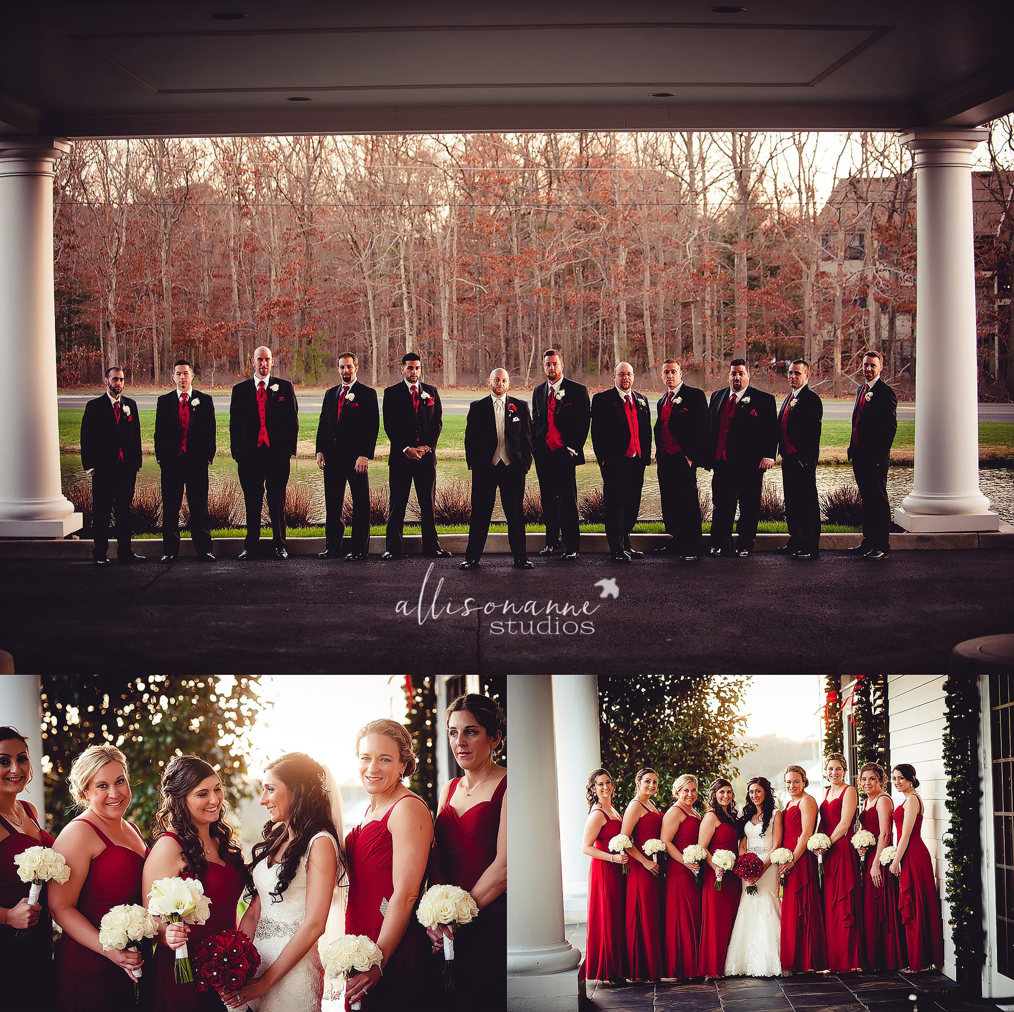 Carriage House, South Jersey, best Photographer South Jersey, Grandma, love, AllisonAnne Studios, Allison Gallagher, Hammonton, The Dance Connection, Winter Wedding, Donny, Holly, Red Bridesmaid Dresses, Faux Fur Bridal Jacket