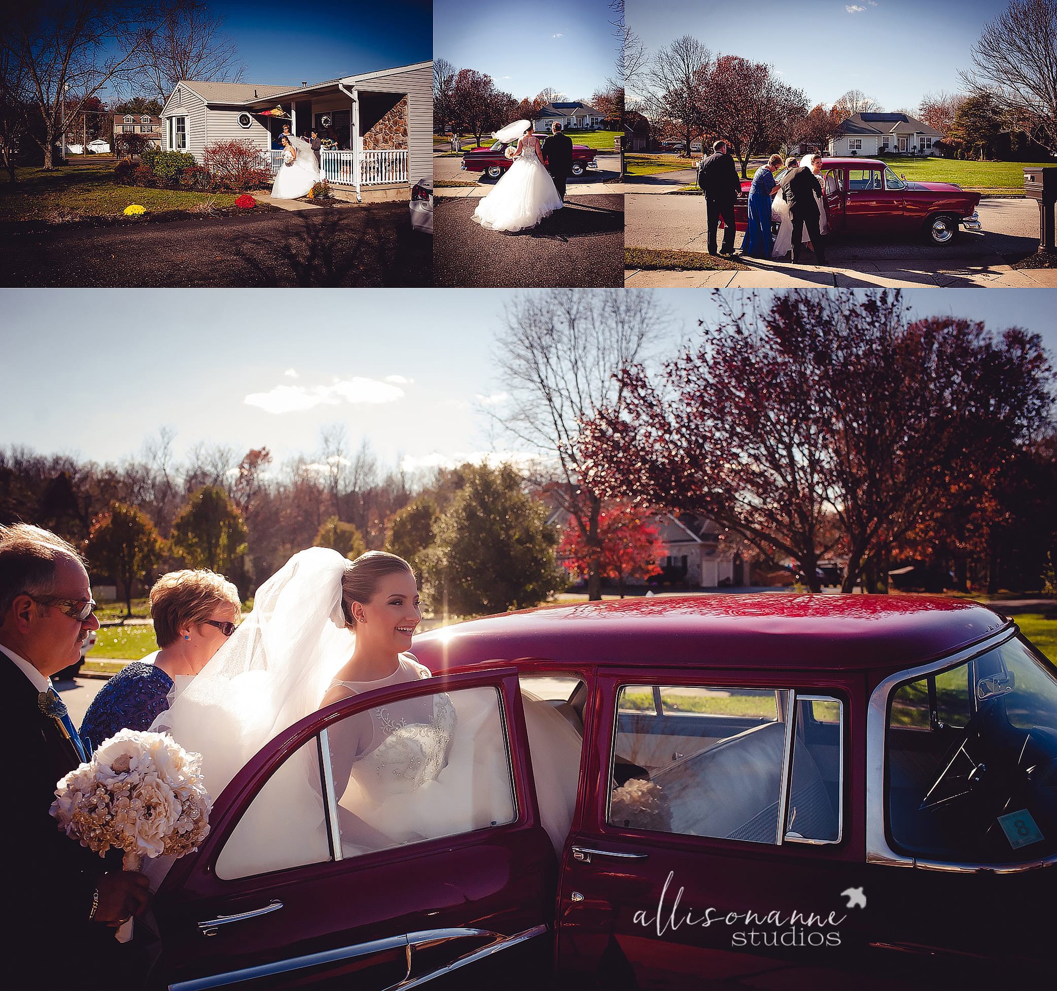 Fall, South Jersey Photographer, Ford, Chevrolet, vintage cars, jewel toned bridesmaid dresses, Christ the Redeemer, Valenzano Winery, Atco, Shamong, Hammonton, AllisonAnne Studios, Allison Gallagher