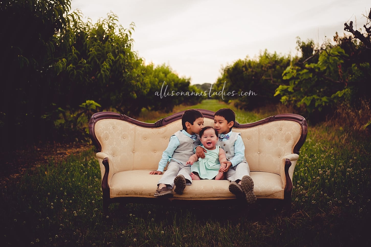 Allison Gallagher, Love, Hammonton, AllisonAnne Studios, Asian Family, best family photography in New Jersey, Janie & Jack, big brothers, peach orchards, Darla, best photographer in south jersey